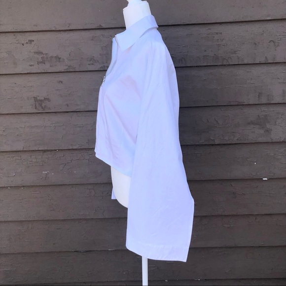 Aviva on Earth cool cotton cropped top with oversized sleeves - Picture 3 of 9